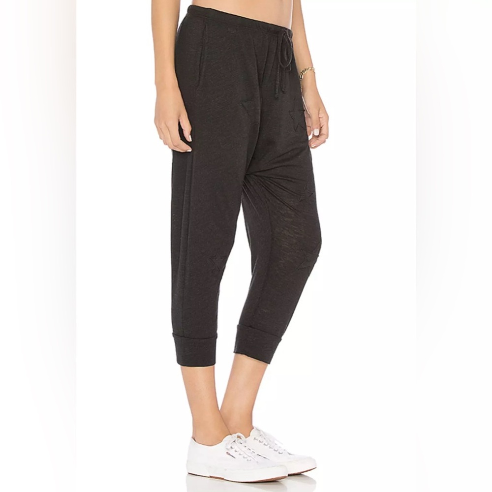 NWOT Sundry Star Drop Crotch Harem Sweatpant Black Size 0-XS Can Fit Up To Small - Picture 3 of 15